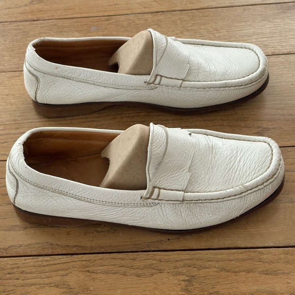 Martin Dingman Men\'s White Leather Loafers - Size 8-1/2D main image 4